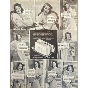 LUX Toilet Soap "Loretta Young: Smooth & Delicately Fragrant" Print Ad 1939